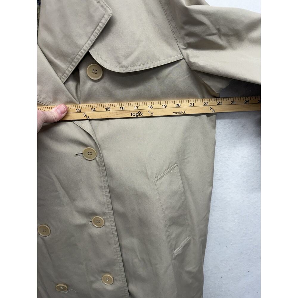 Vintage London Fog Limited Edition Khaki Size 10 Petite Women Lined Trench Coat - Picture 6 of 16